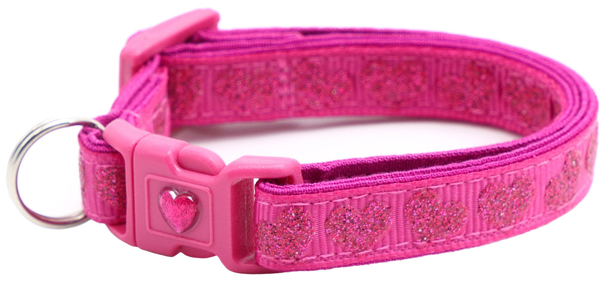 Glitter Hearts Breakaway Cat Collar