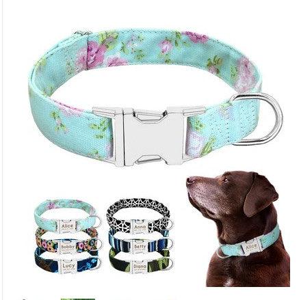 Personalized Pet Dog Collar With Engraved Name And Contact Details - Ideal For Large Dogs