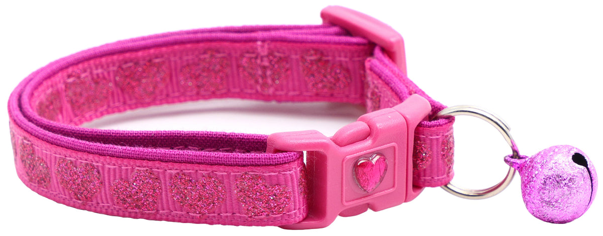 Glitter Hearts Breakaway Cat Collar