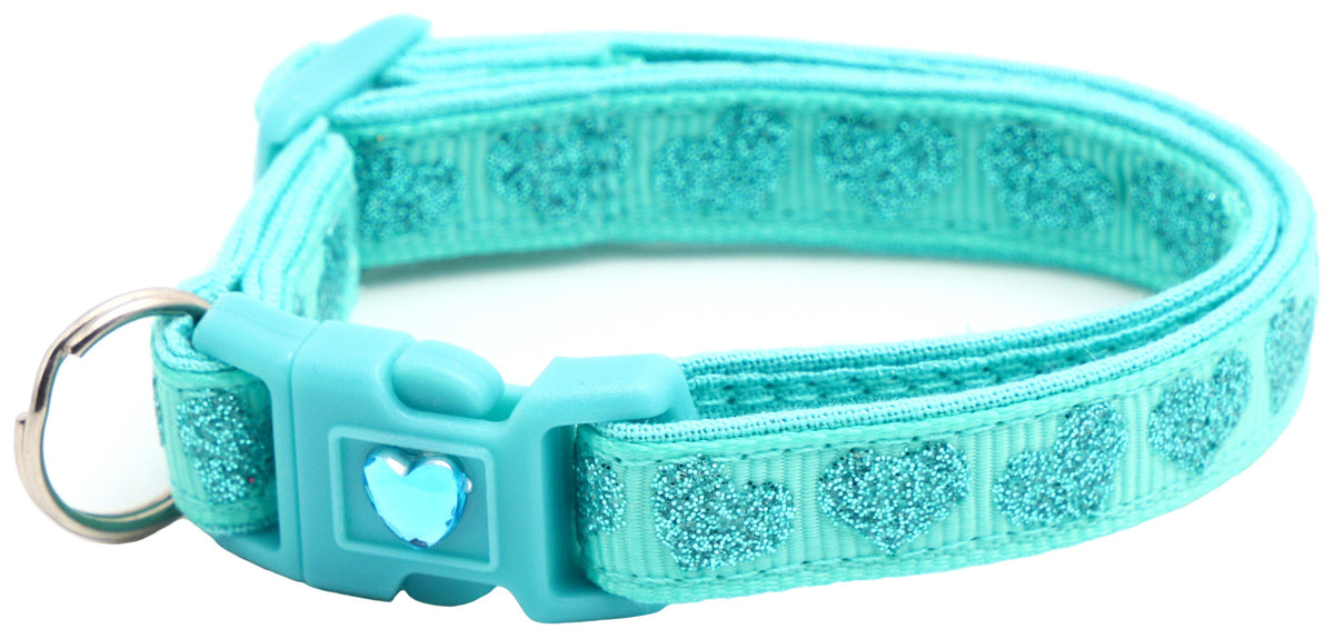 Glitter Hearts Breakaway Cat Collar