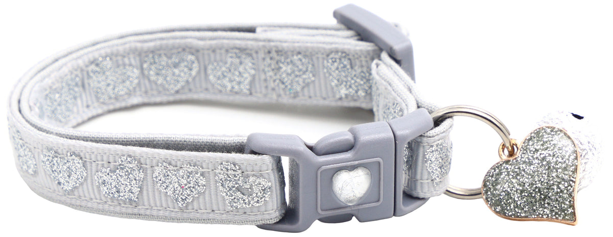 Glitter Hearts Breakaway Cat Collar